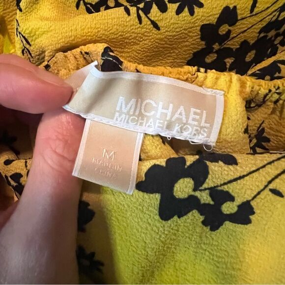 Micheal, Micheal kors yellow and black floral patterned maxi dress - Picture 8 of 9